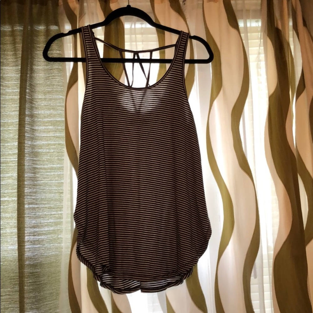 Black and White Stripe Tank Top